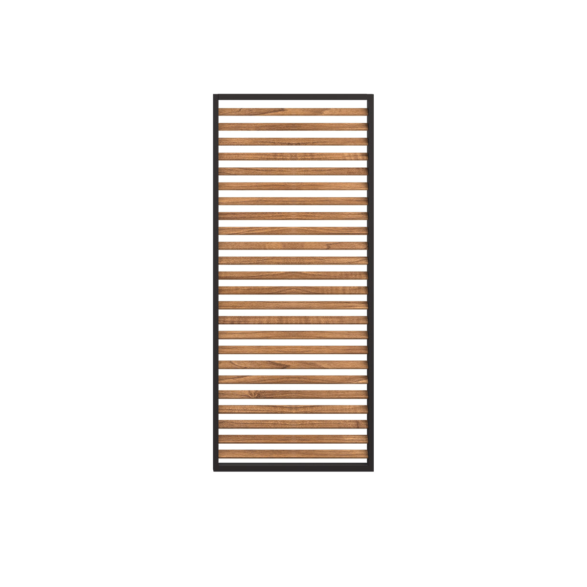 Pergola Aluminium Louvre Wood Effect Panel 123x218 in Grey frame & middle beam
