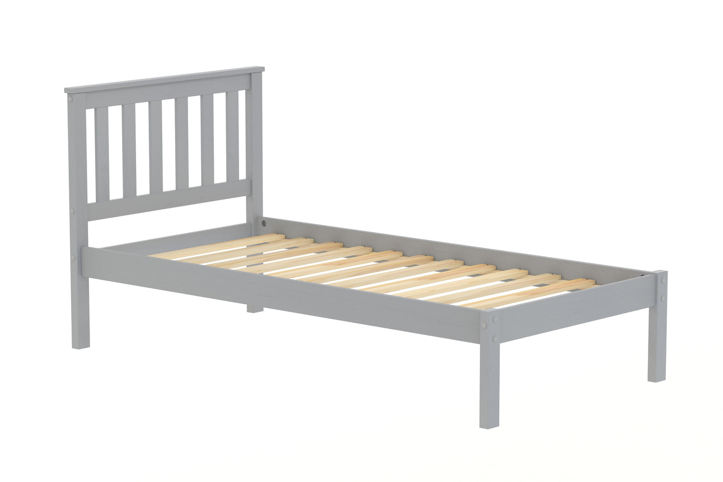 Denver Shaker Style Single Wooden Bed frame - Timeless Elegance and Durability - 3 Colour Options