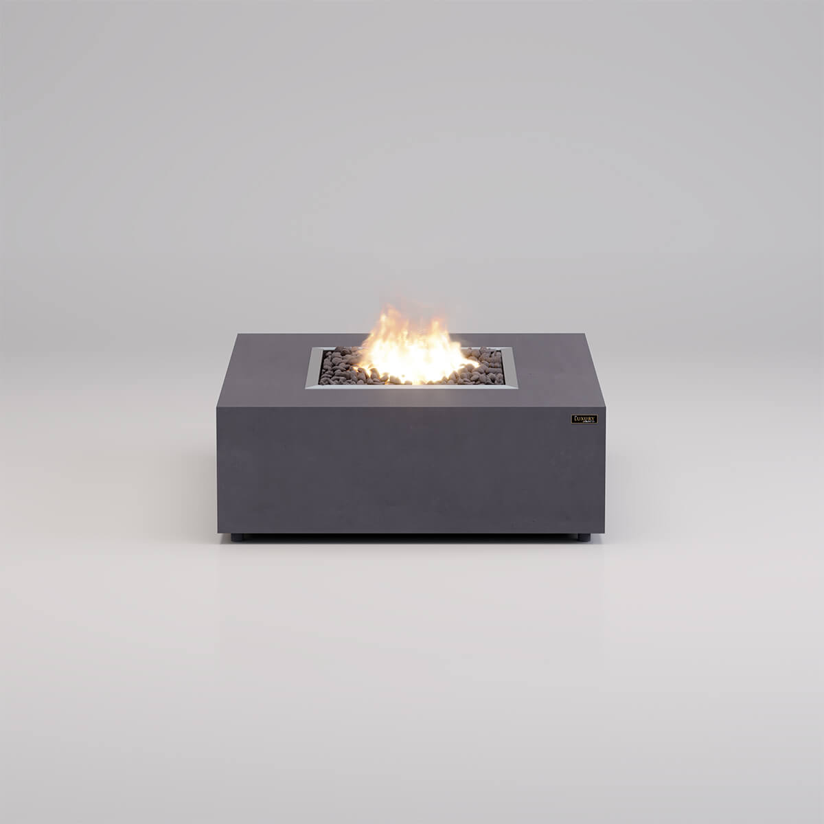 Maroma Gas Fire Pit (LPG) in Grey: Luxury Outdoor Fire Pit with Propane Flame