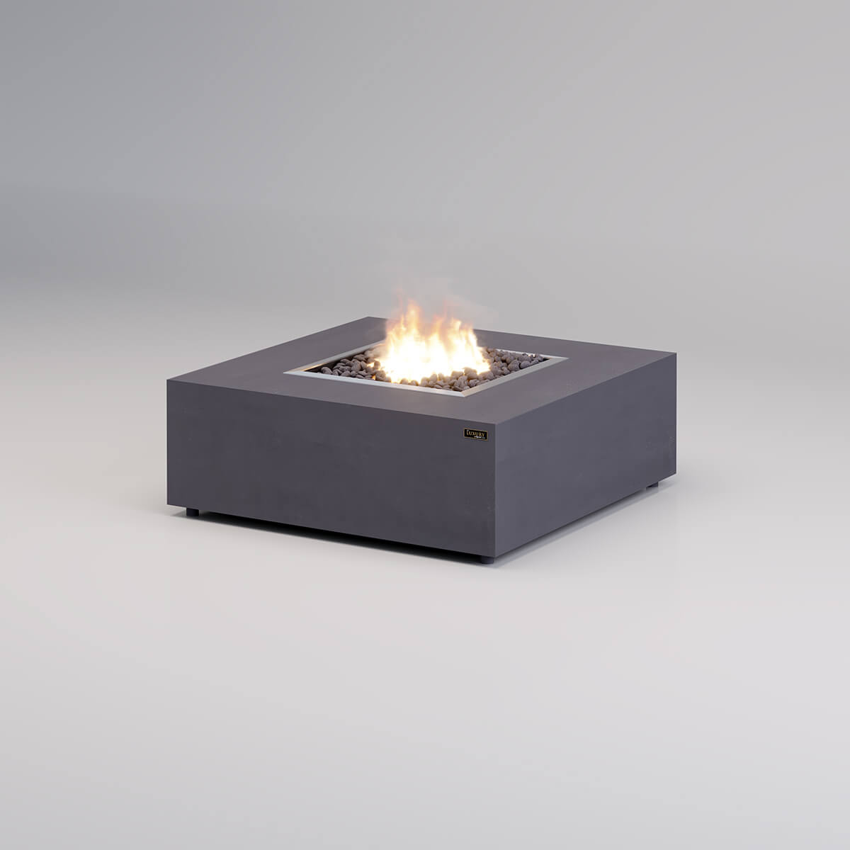 Maroma Gas Fire Pit (LPG) in Grey: Luxury Outdoor Fire Pit with Propane Flame