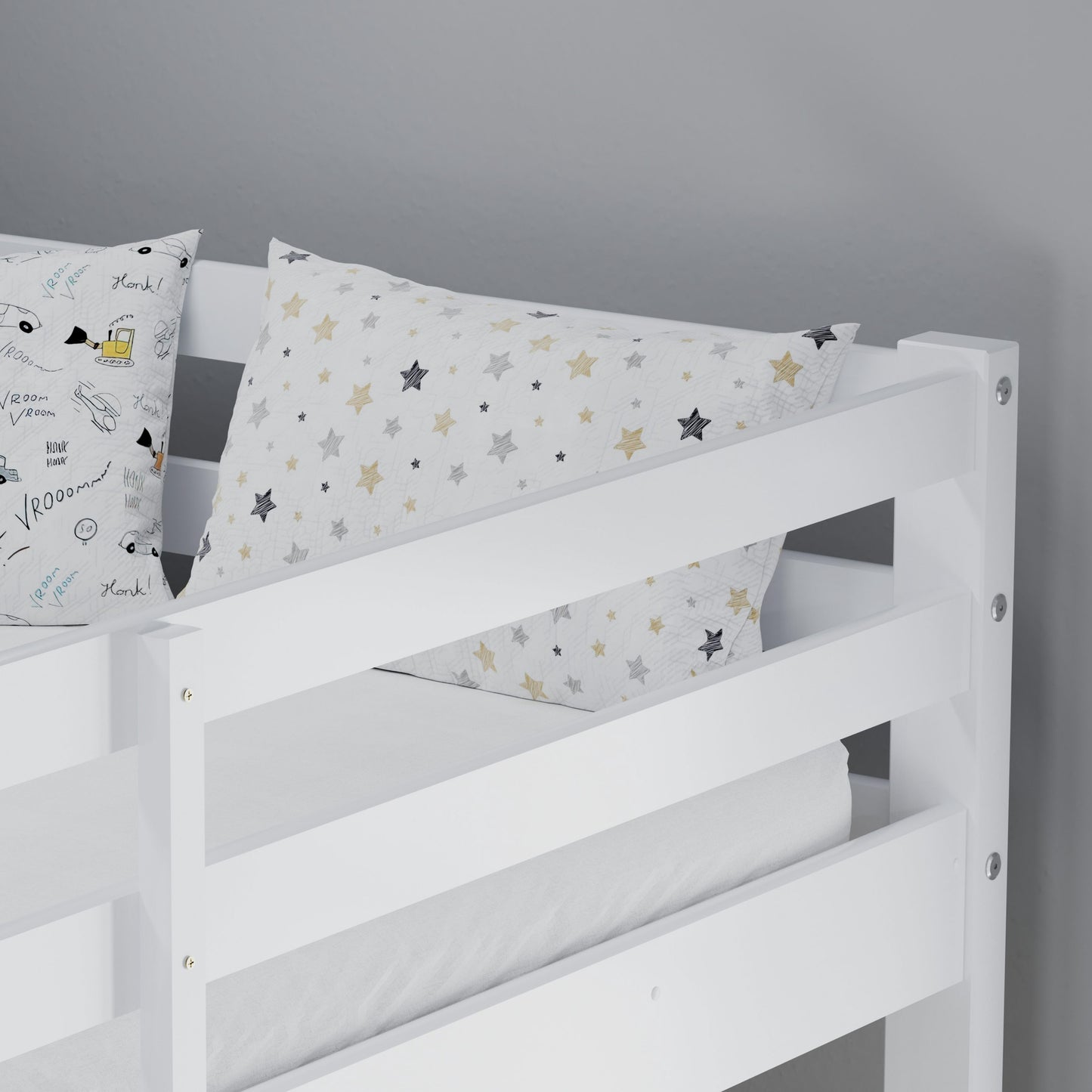 Tressa Triple Bunk Bed - Stylish Space-Saving Solution for Smaller Rooms in White or Grey