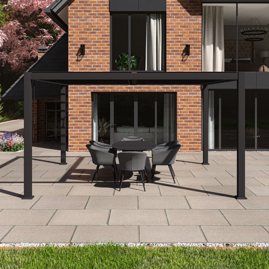 Como Pergola Aluminium Square 40x40 Frame Only - Grey