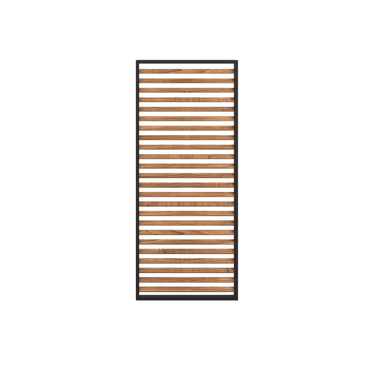 Pergola Aluminium Louvre Wood Effect Panel 123x218 in Grey frame & middle beam