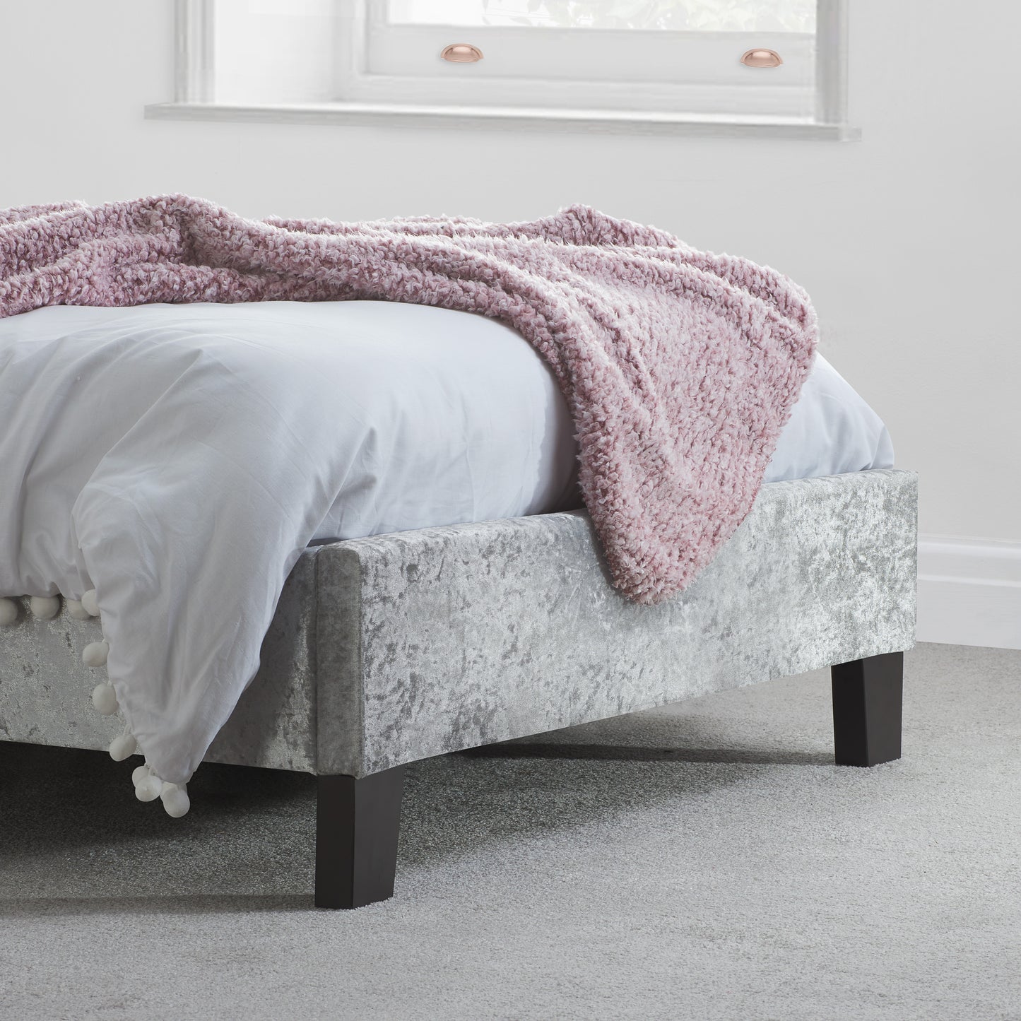 Berlin Fabric Single Bed - The Ultimate Bedroom Centrepiece - 3 Colour Options