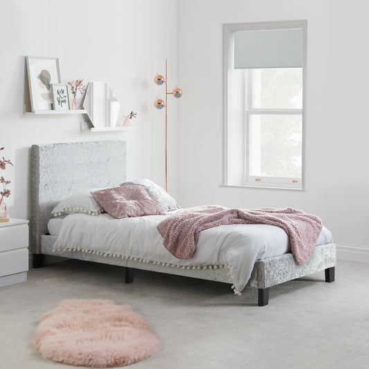 Berlin Fabric Single Bed - The Ultimate Bedroom Centrepiece - 3 Colour Options