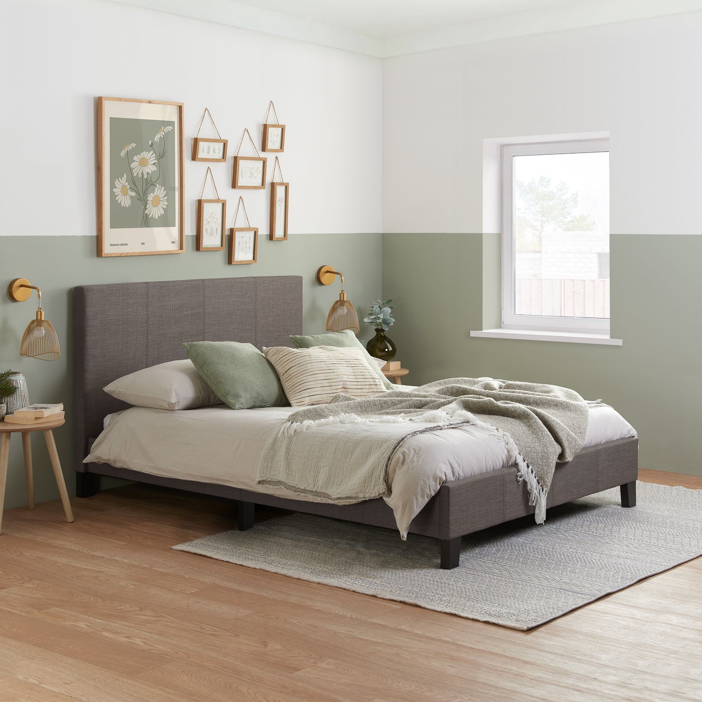 Berlin Fabric Single Bed - The Ultimate Bedroom Centrepiece - 3 Colour Options