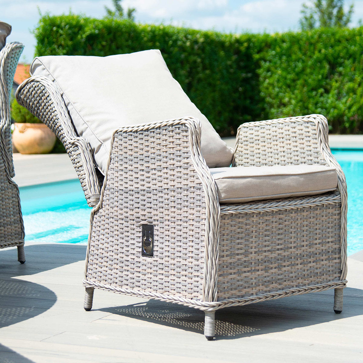 Cotswold Reclining Corner Dining with Rising Table & Chair in Grey/Taupe