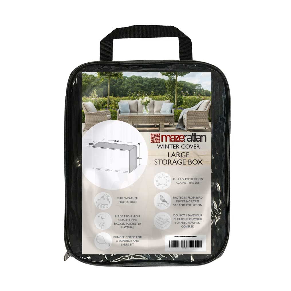 Outdoor Cover for Large Storage Box in Black