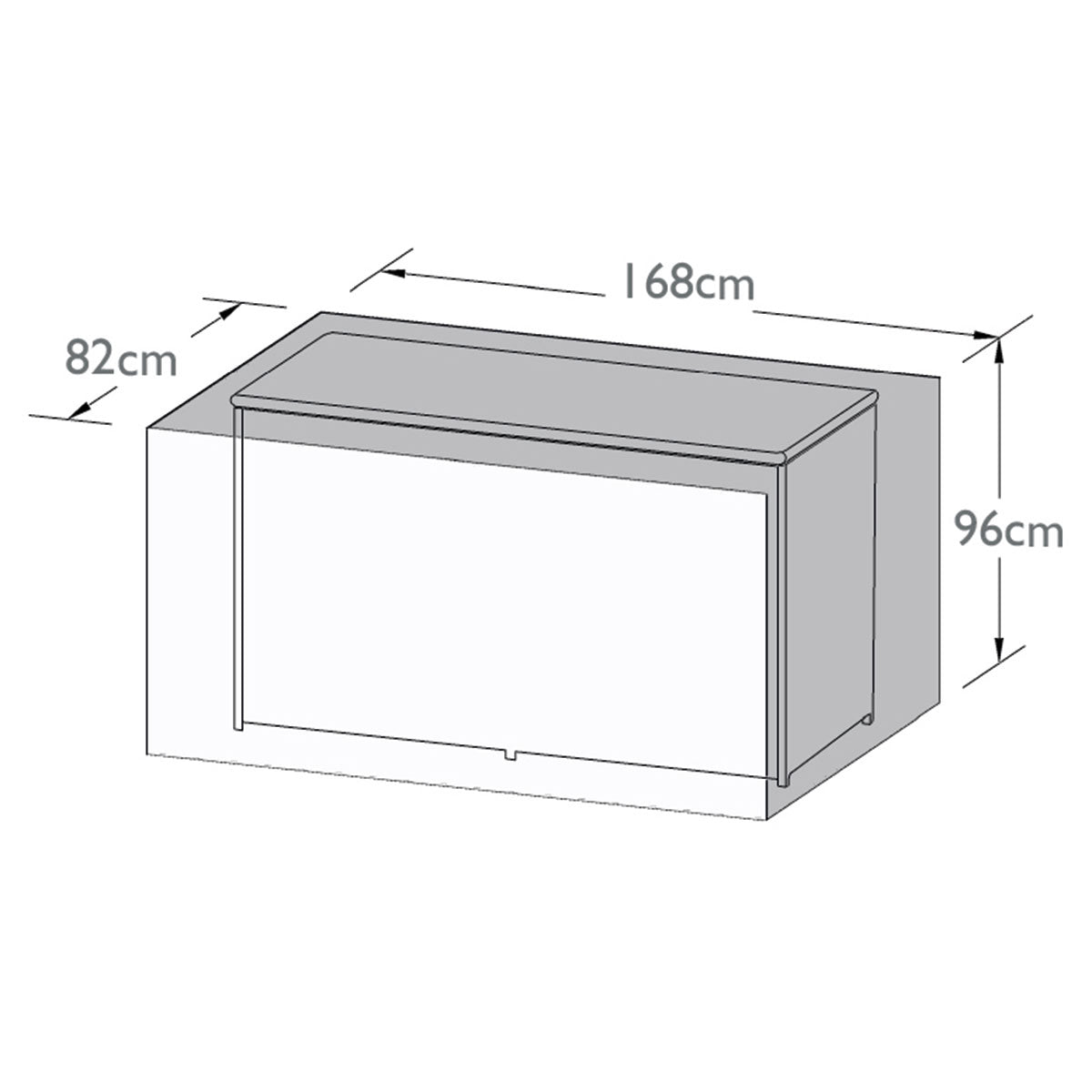 Outdoor Cover for Large Storage Box in Black