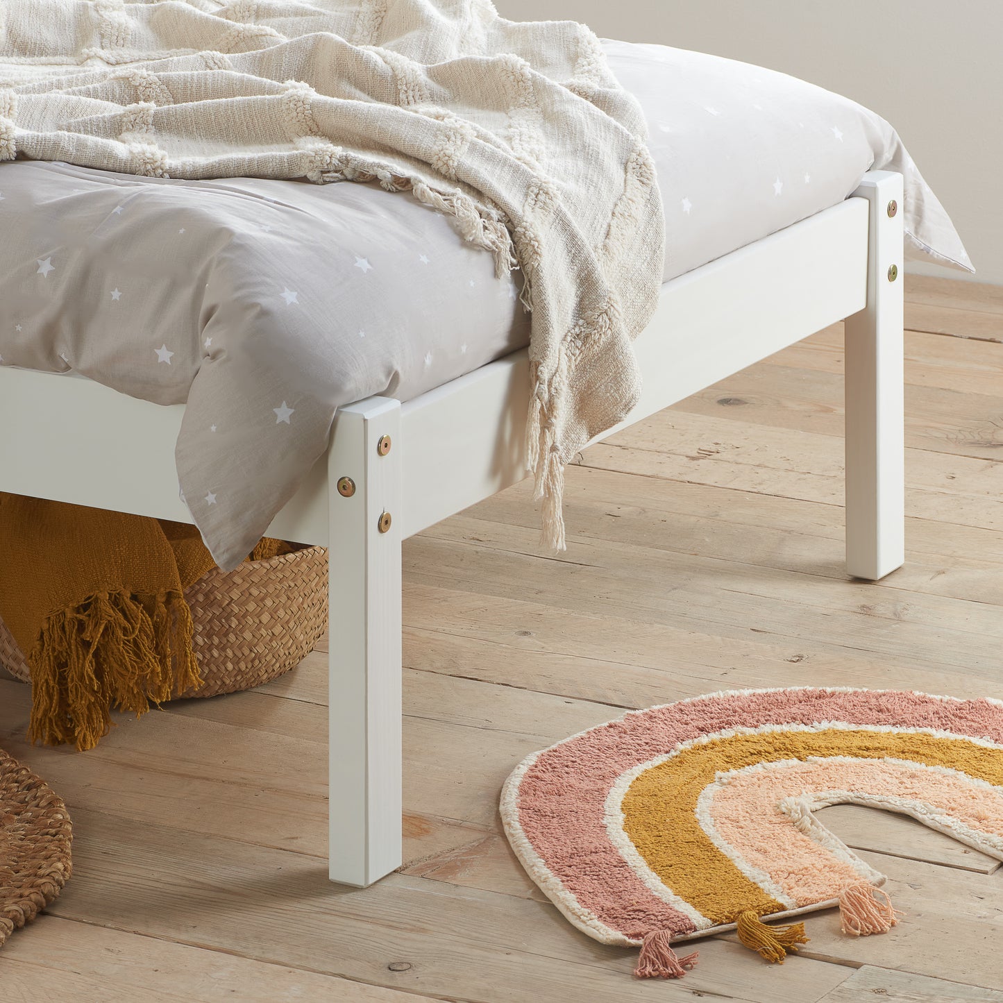 Denver Shaker Style Single Wooden Bed frame - Timeless Elegance and Durability - 3 Colour Options