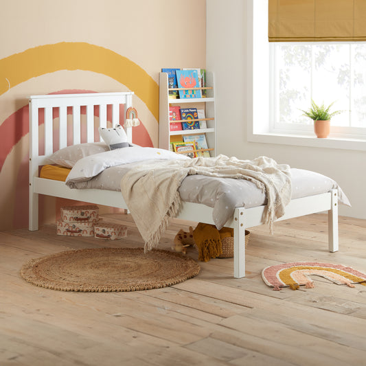 Denver Shaker Style Single Wooden Bed frame - Timeless Elegance and Durability - 3 Colour Options