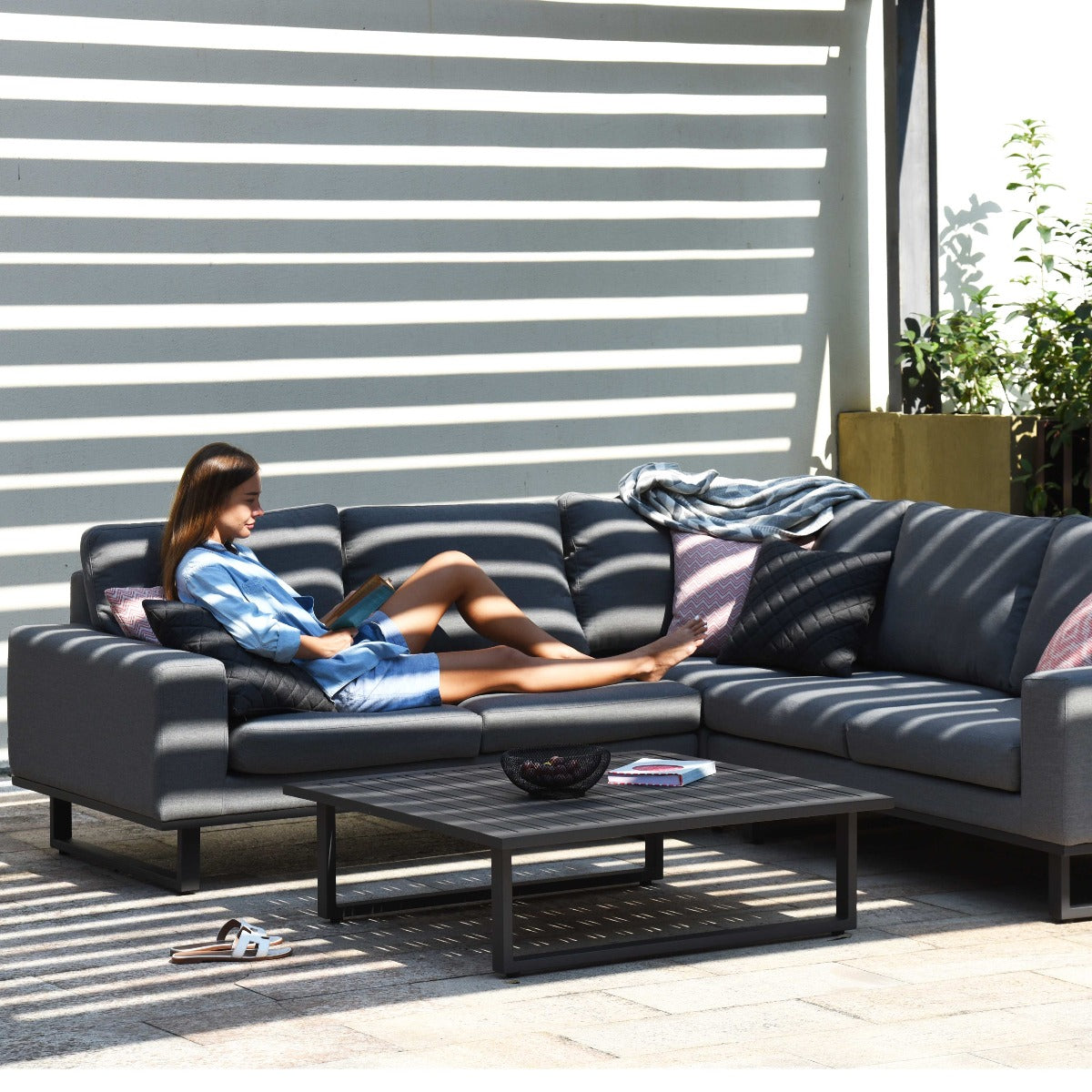 Ethos Corner Sofa Group in Flanelle