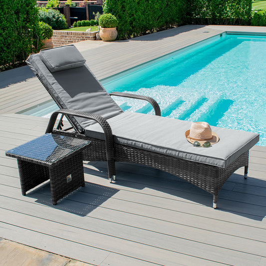 Florida Sunlounger Set in Grey
