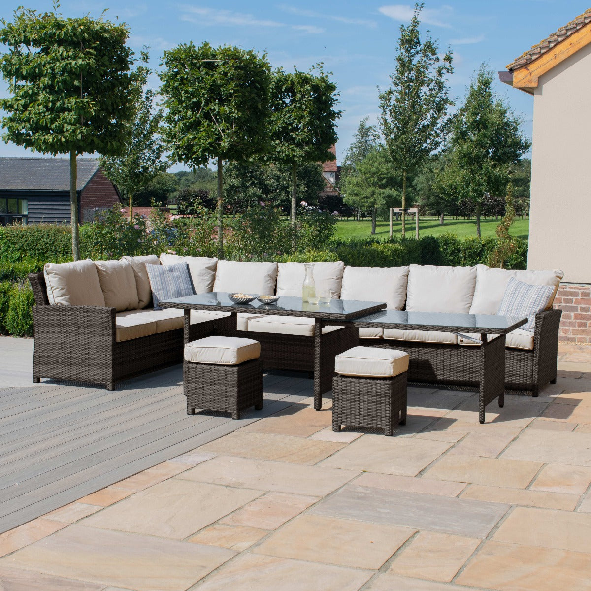 Extending Kingston Corner Dining Set in Brown