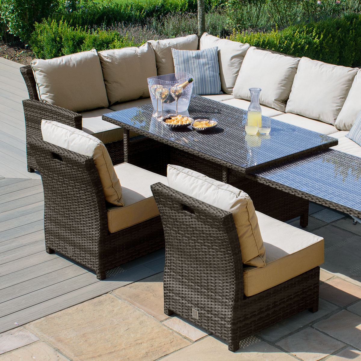 Extending Kingston Corner Dining Set in Brown