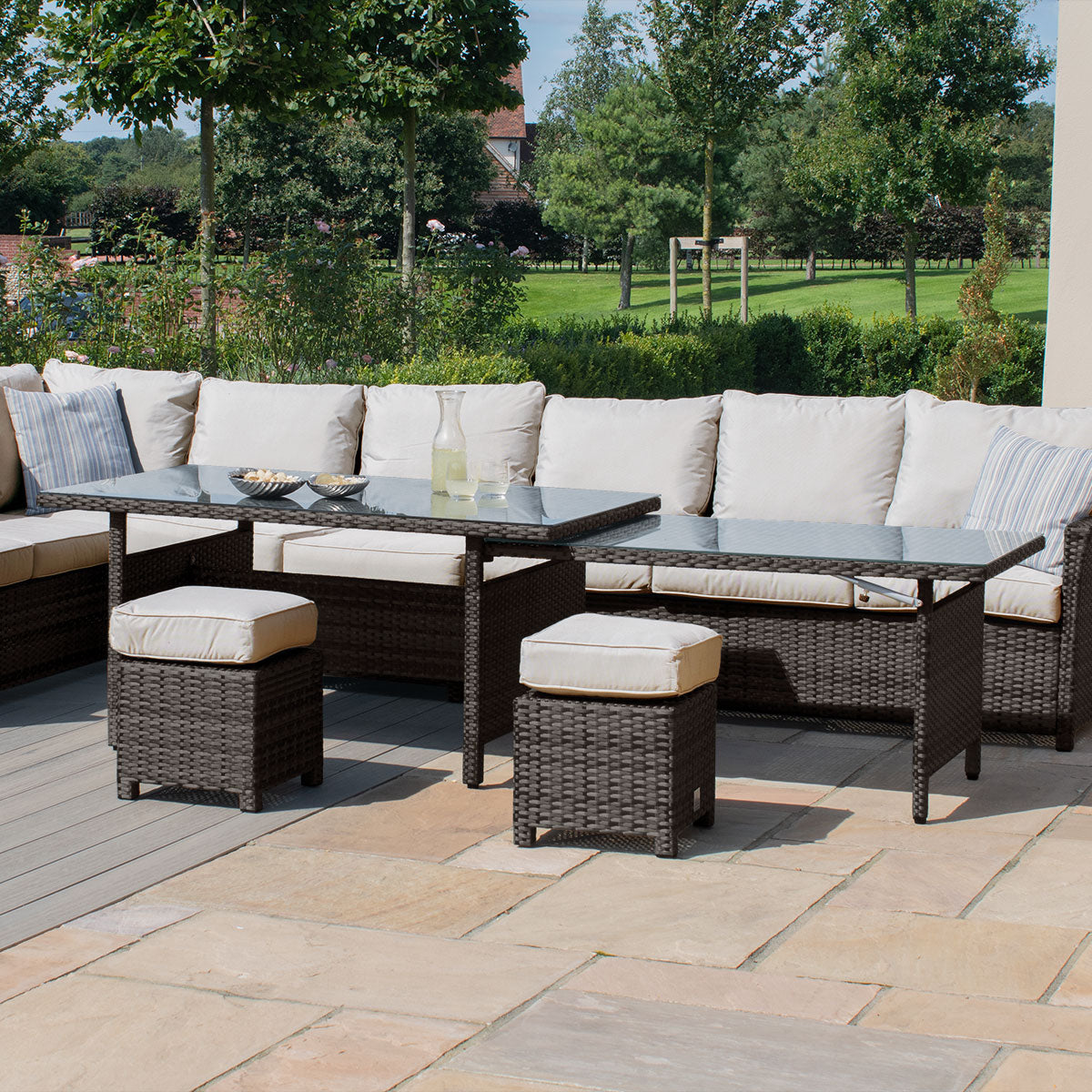 Extending Kingston Corner Dining Set in Brown