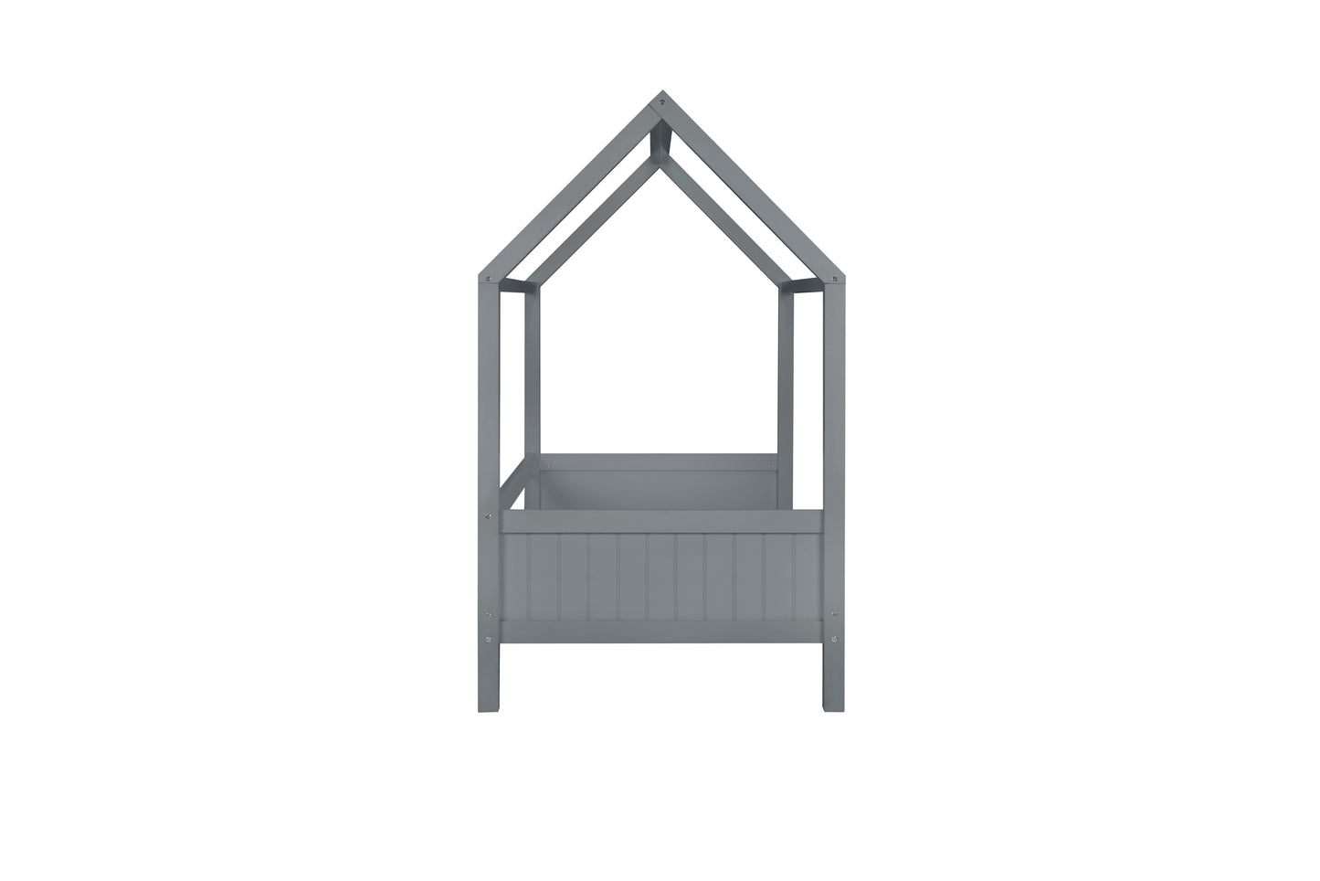 Home House-Themed Single Bed - Fun and Independence for Kids in Grey or White
