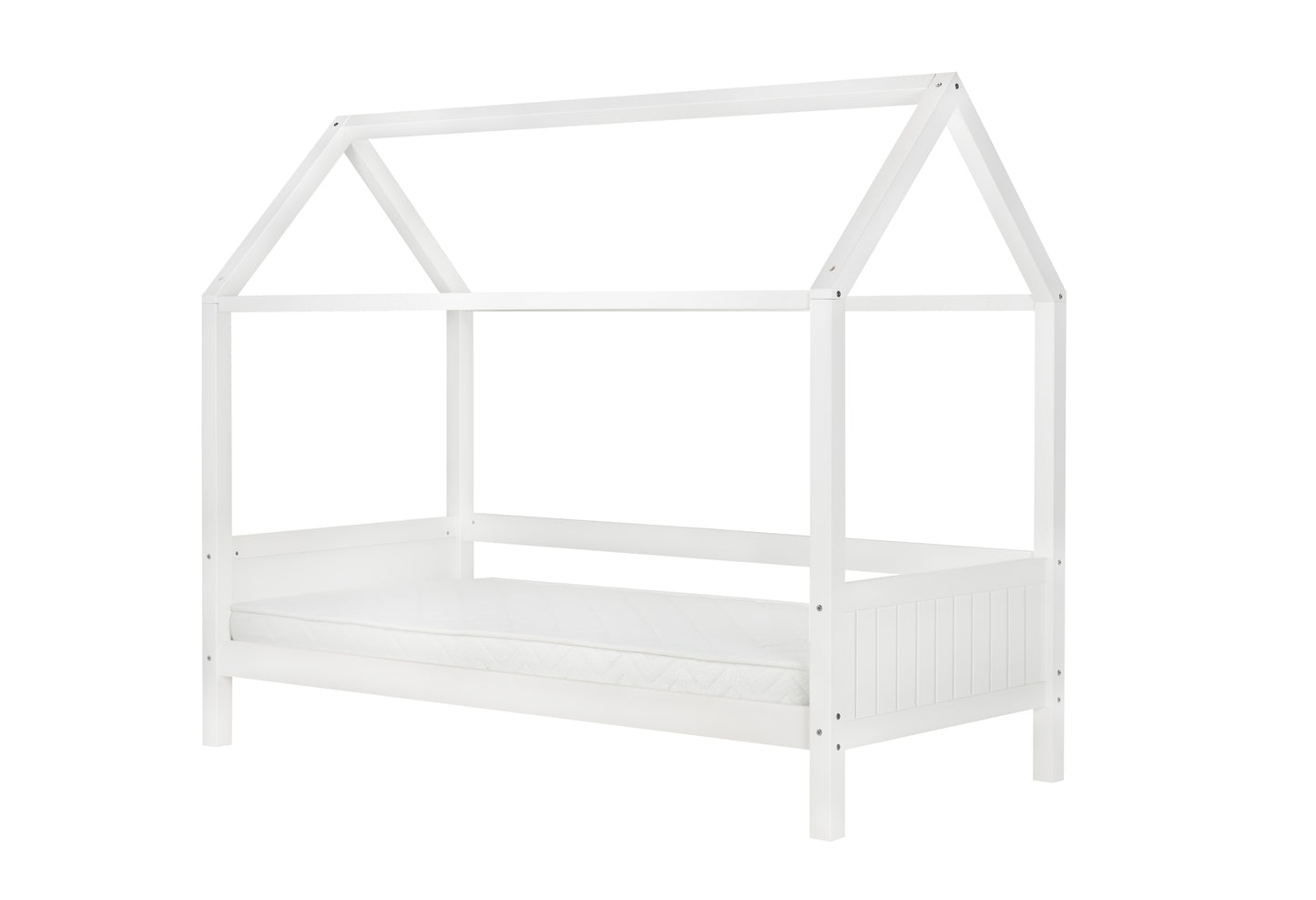 Home House-Themed Single Bed - Fun and Independence for Kids in Grey or White