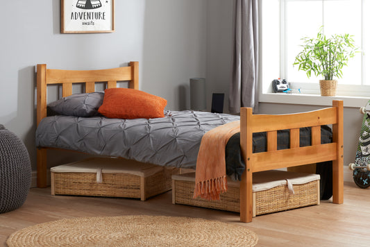 Miami Wooden Single Bed Frame - Modest Elegance and Classic Finish