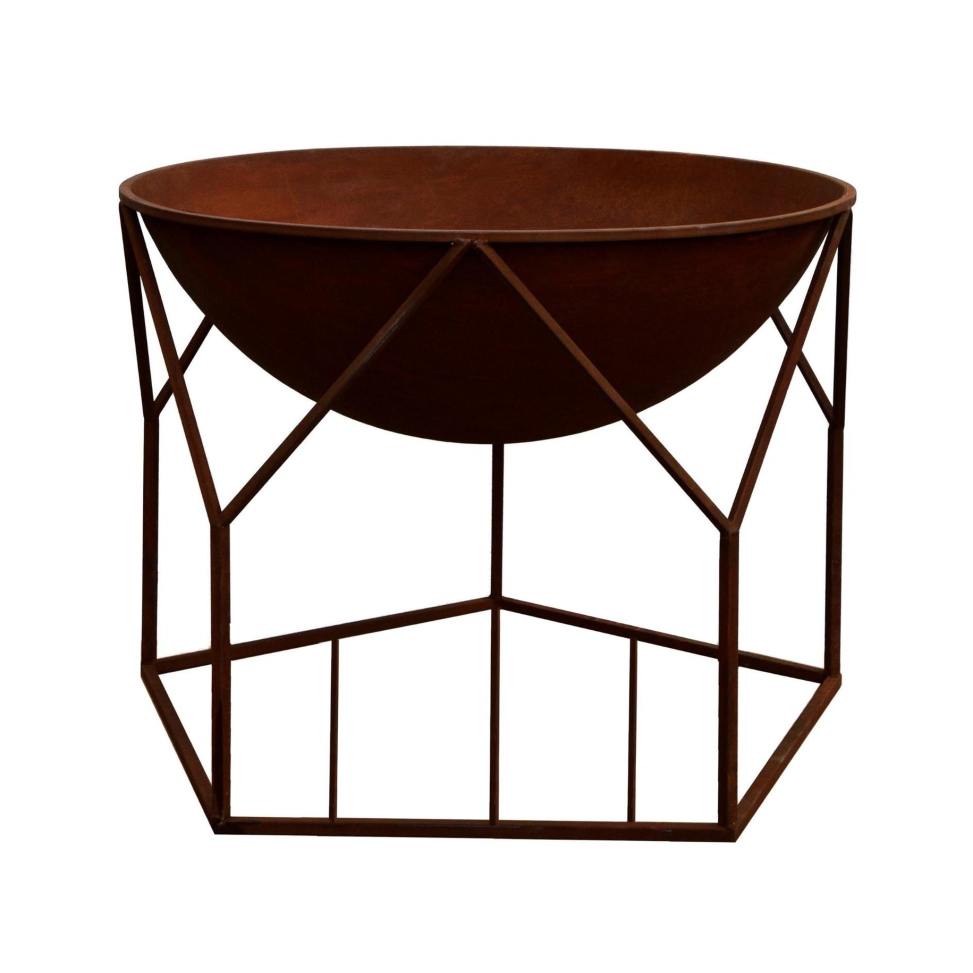 Outdoor Buckingham Fire Pit Rust H51Cm W70Cm