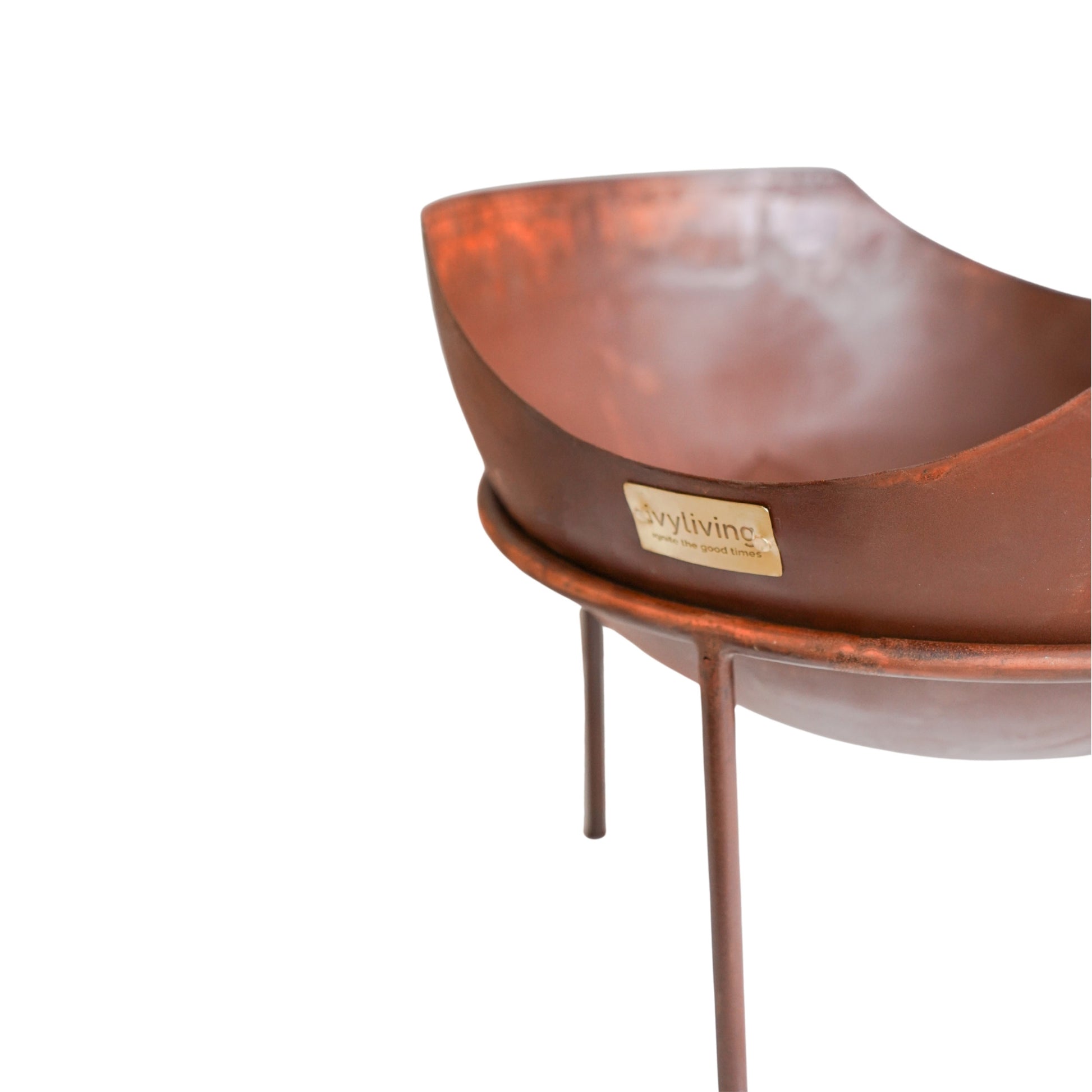 Outdoor Memphis Fire Pit in Rust H40cm D60cm