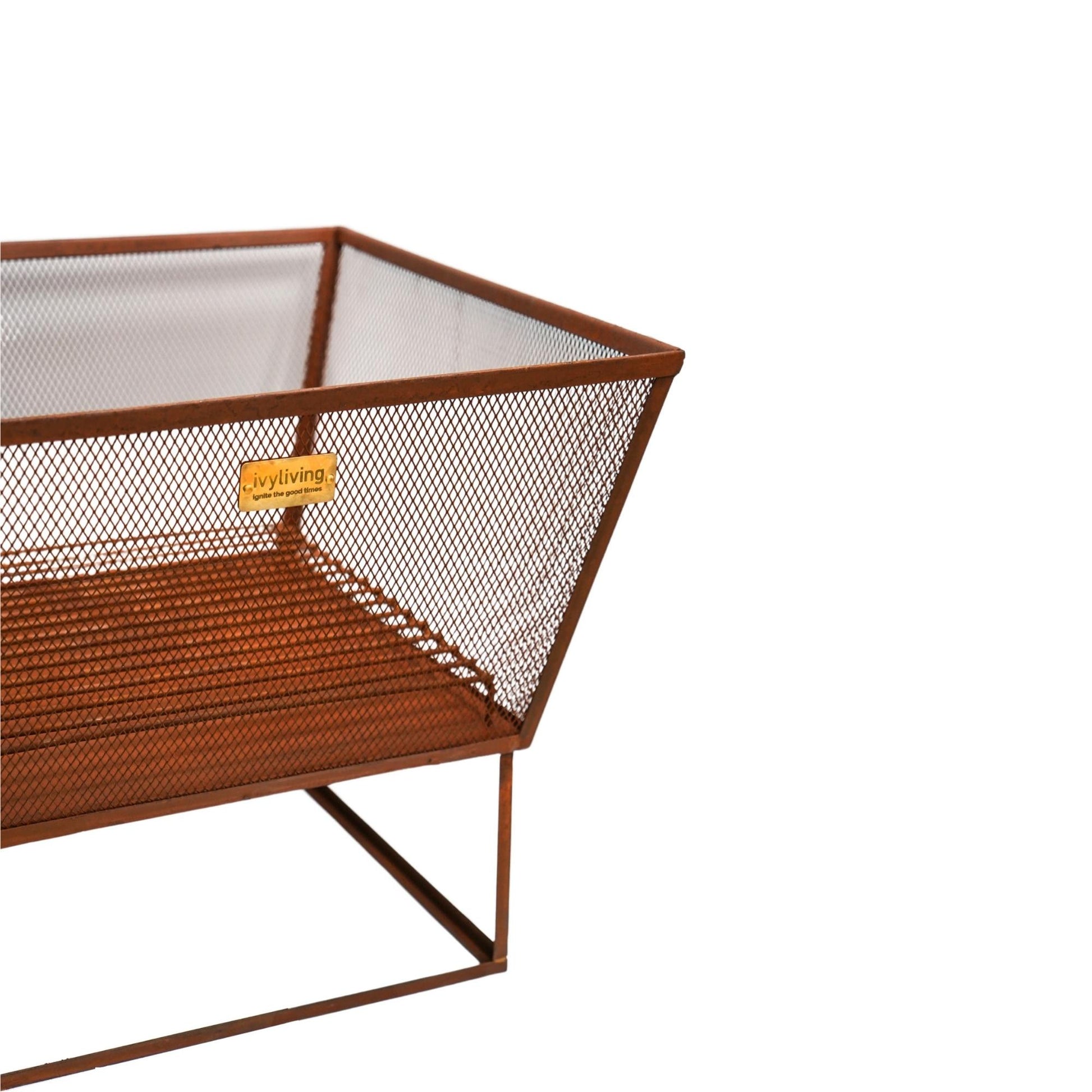 Outdoor Norfolk Fire Pit Rust Iron H44.5Cm W52Cm