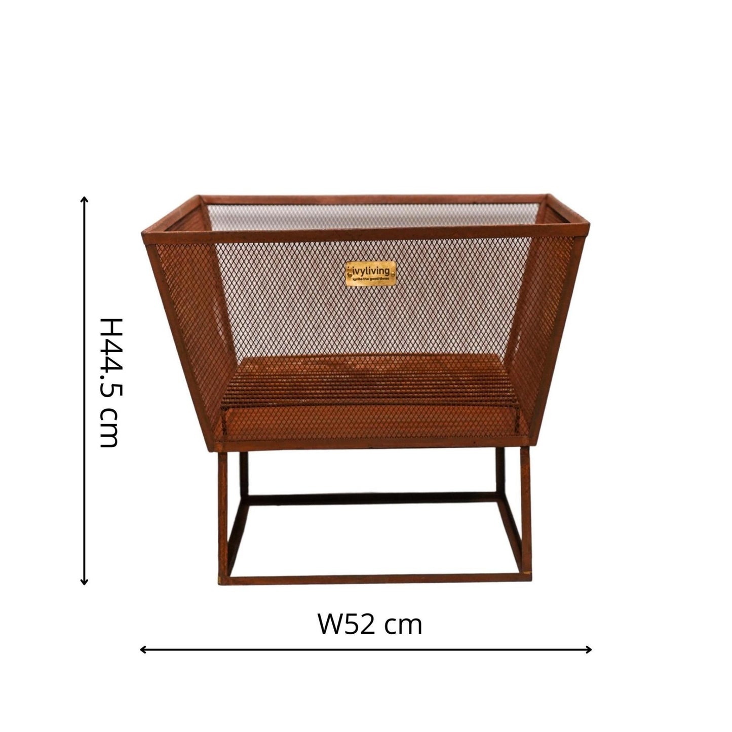 Outdoor Norfolk Fire Pit Rust Iron H44.5Cm W52Cm