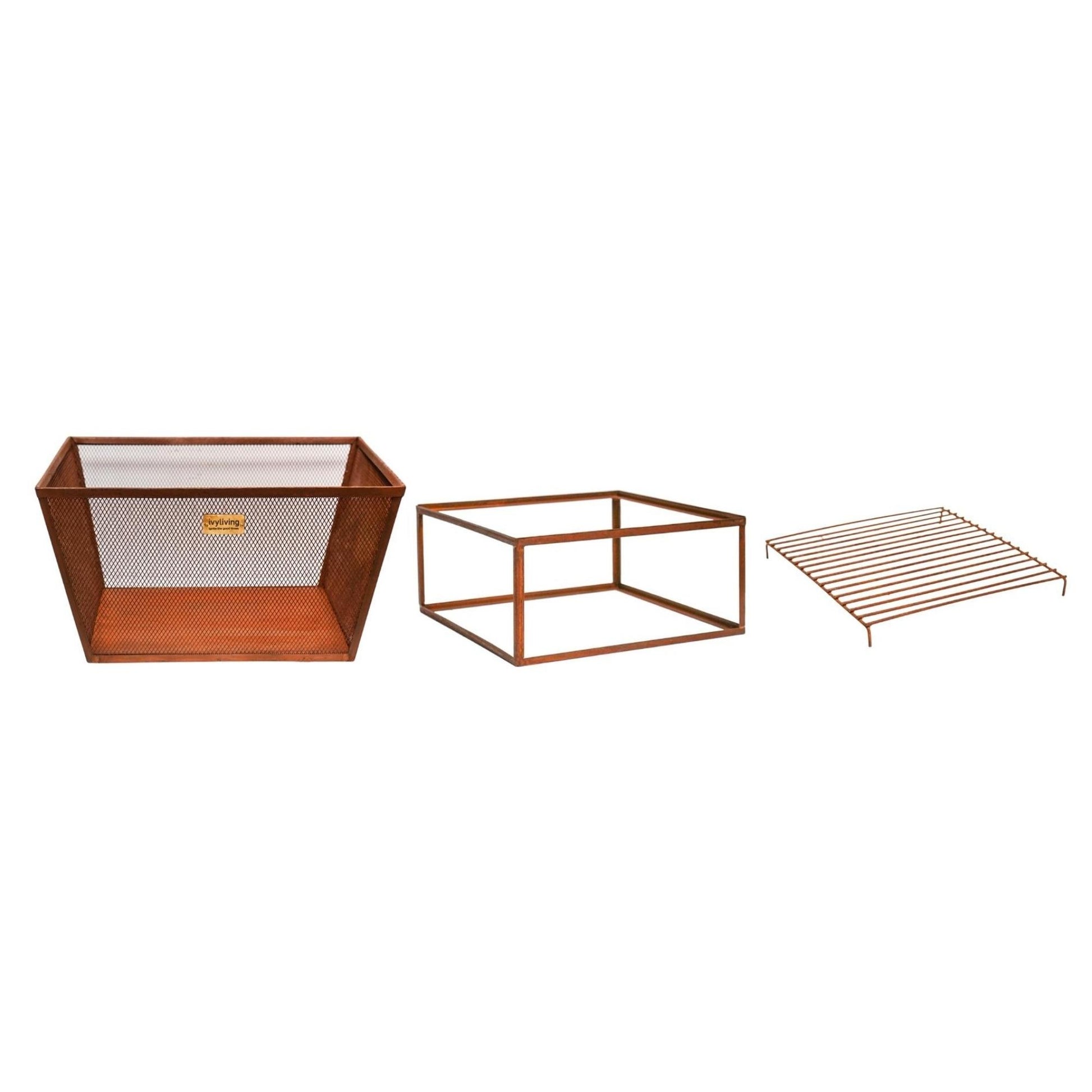 Outdoor Norfolk Fire Pit Rust Iron H44.5Cm W52Cm