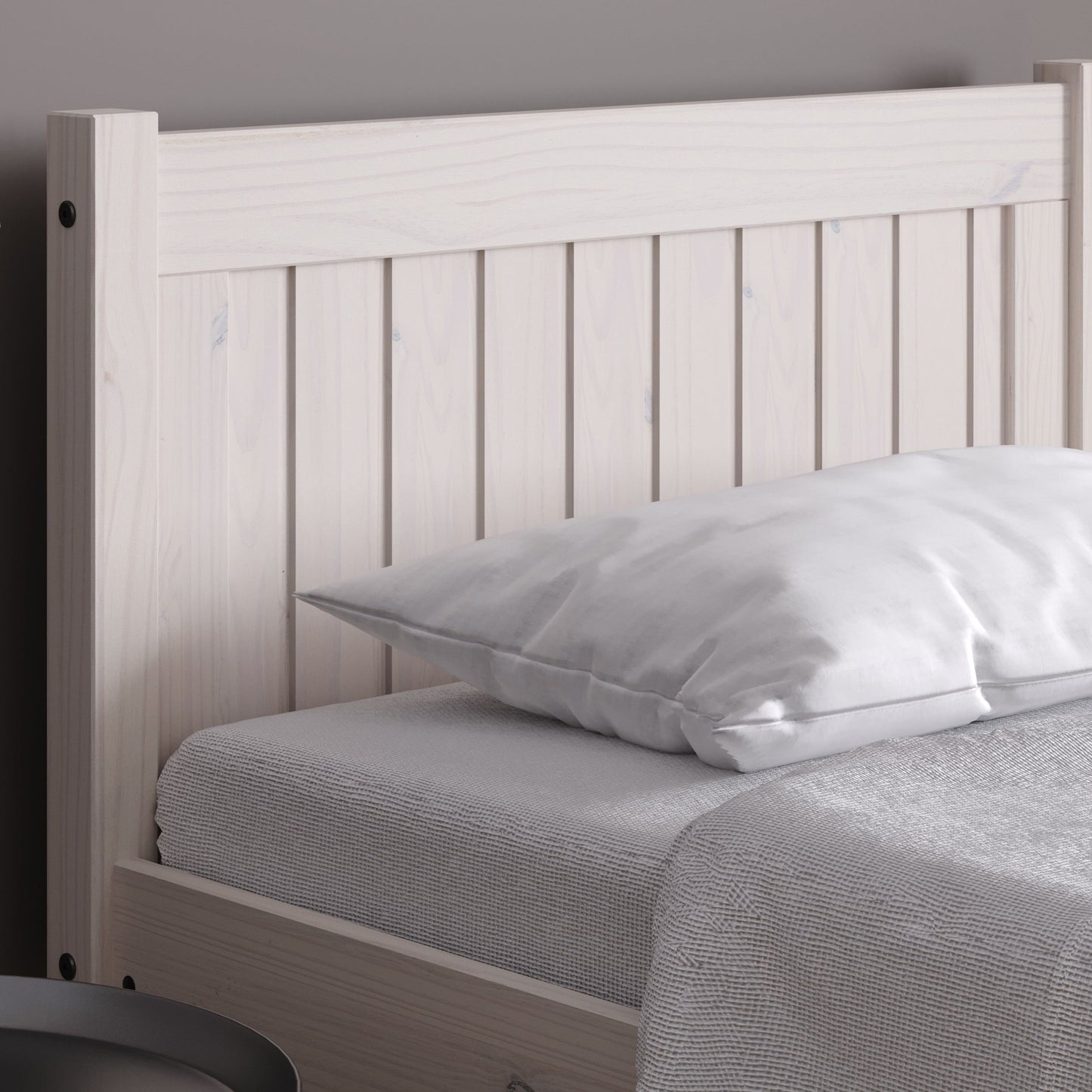 Rio Single Wooden Bed Frame - Contemporary and Stylish Design in White or Pine