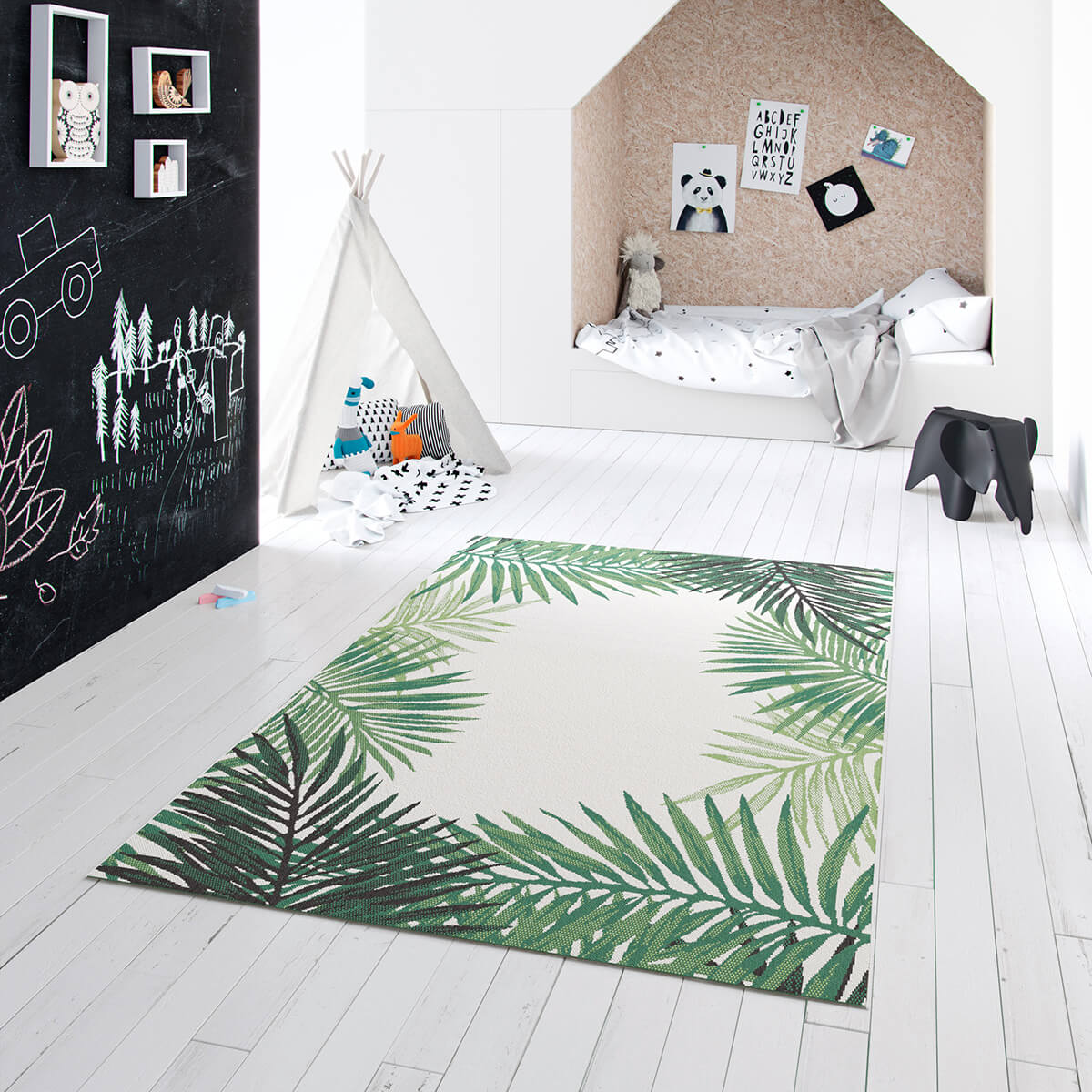 Maze Botany Palm Leaf Indoor/outdoor Rug 160x230cm