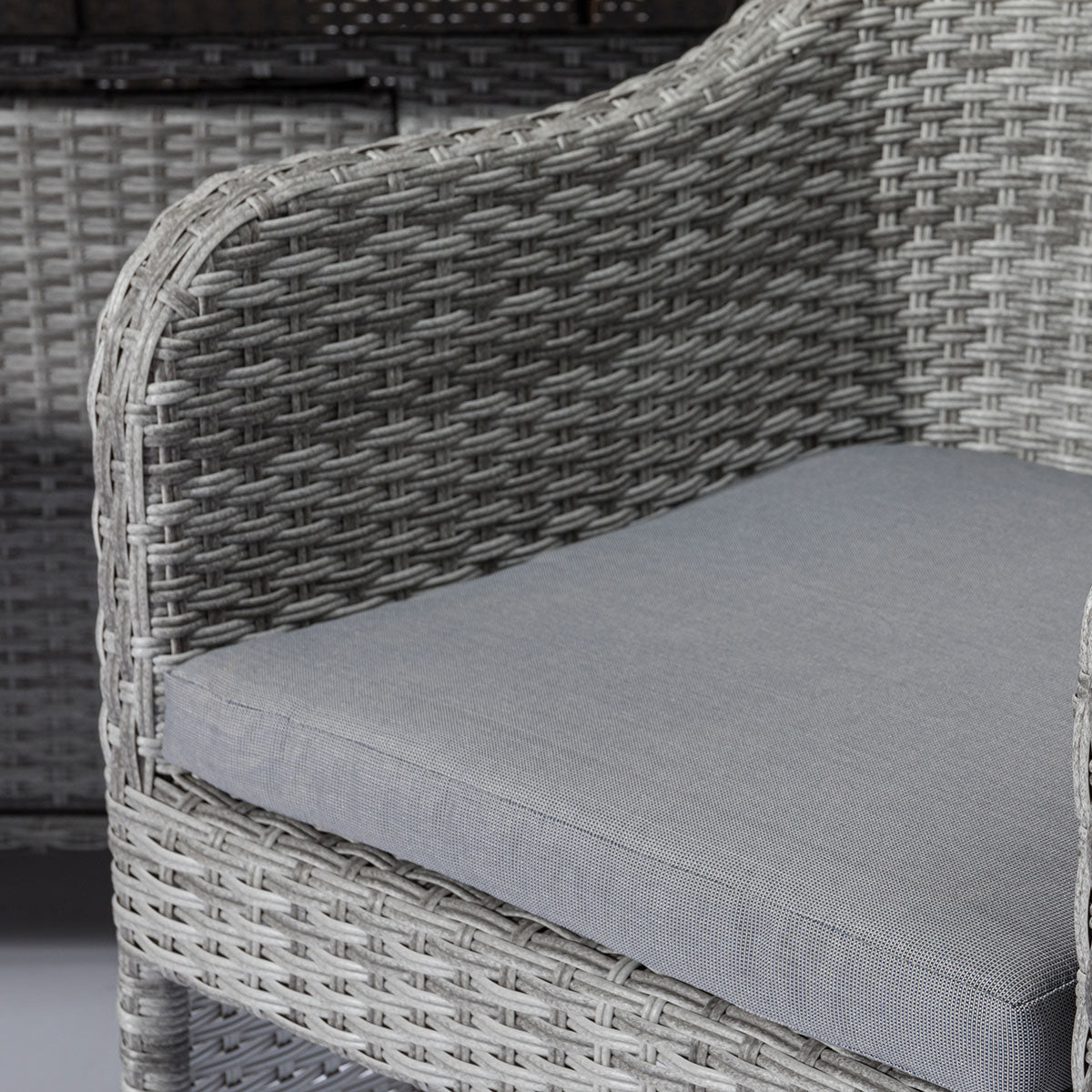 Santorini 8 Seat Oval Dining Set in Grey