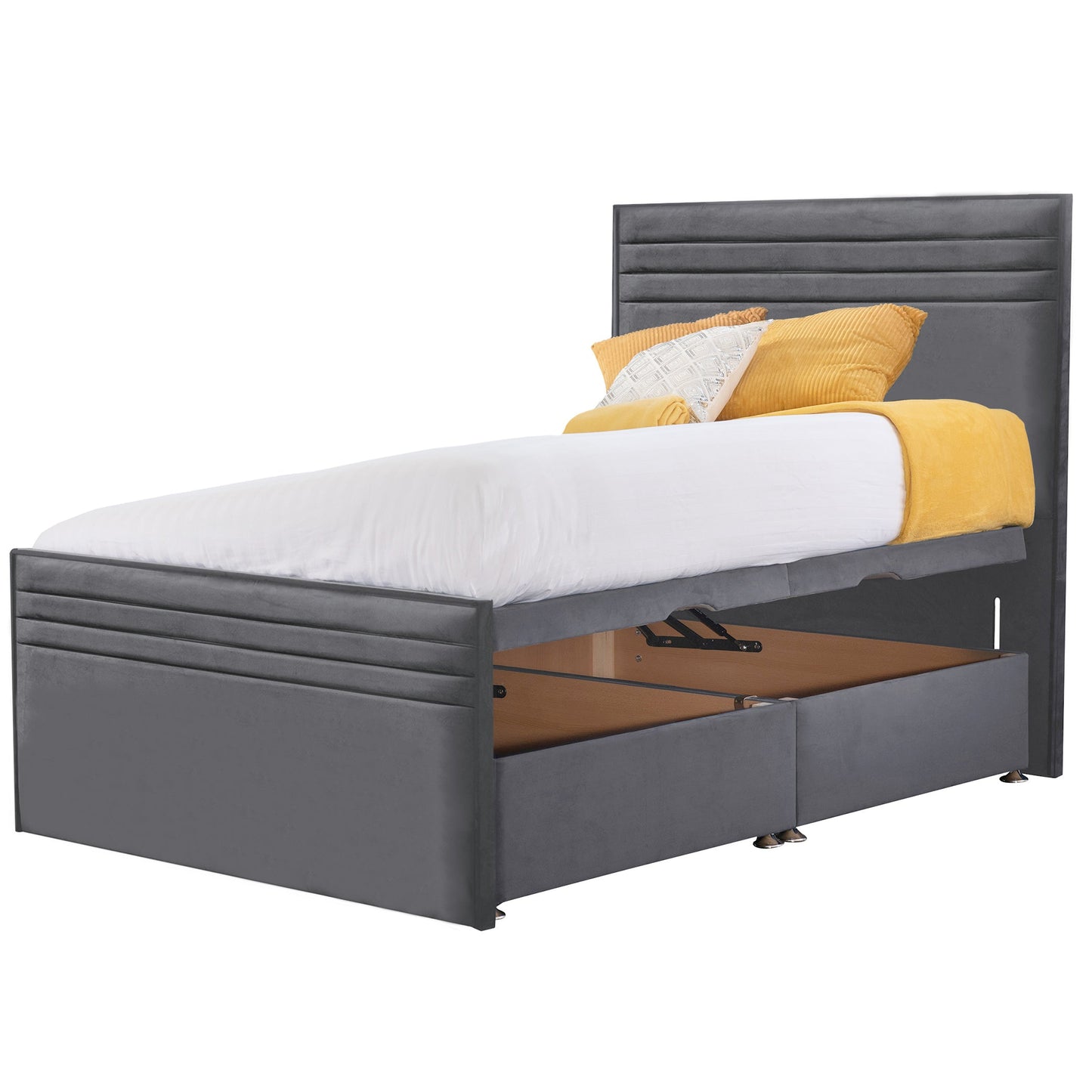 Style Chic Hybrid Fabric Small Double Bed - Storage Options Available