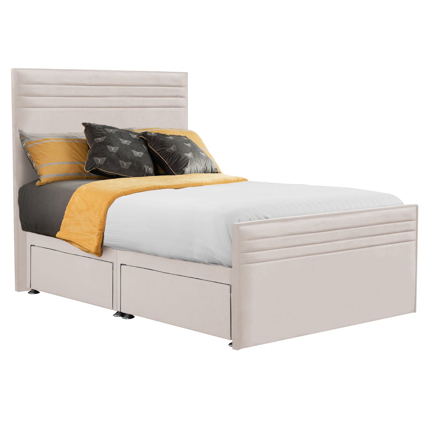 Style Chic Hybrid Fabric Small Double Bed - Storage Options Available