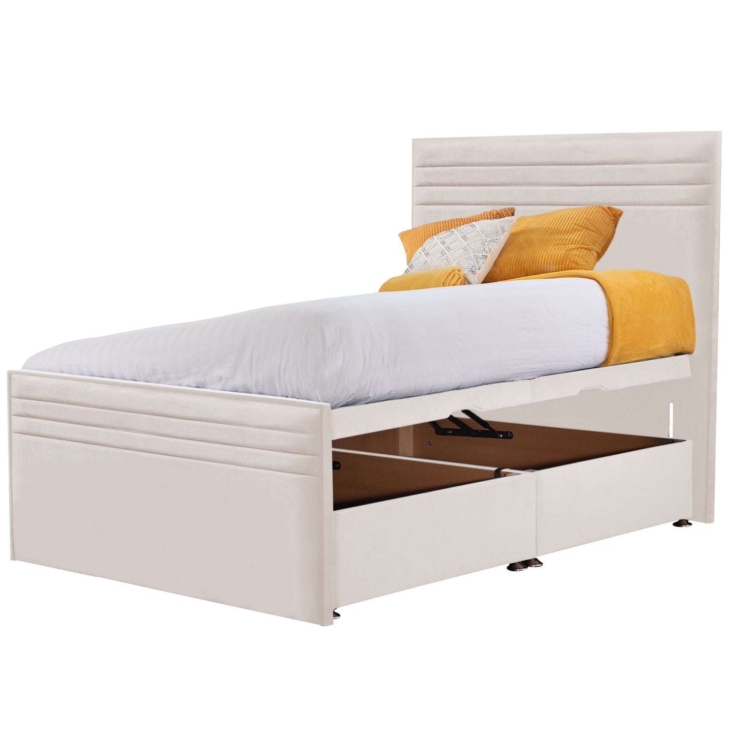 Style Chic Hybrid Fabric Small Double Bed - Storage Options Available