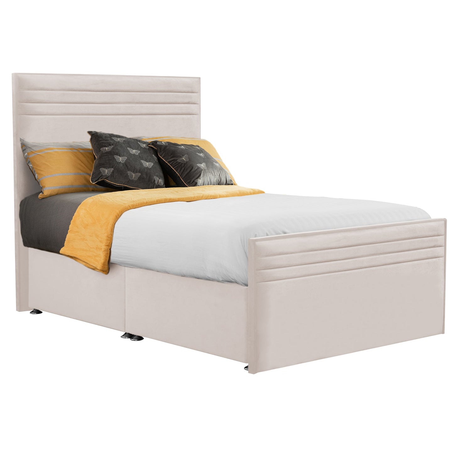Style Chic Hybrid Fabric Small Double Bed - Storage Options Available