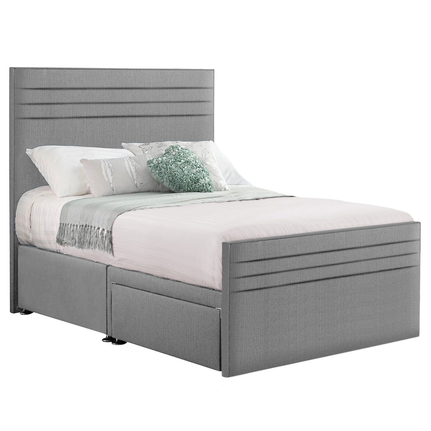 Style Chic Hybrid Fabric Small Double Bed - Storage Options Available