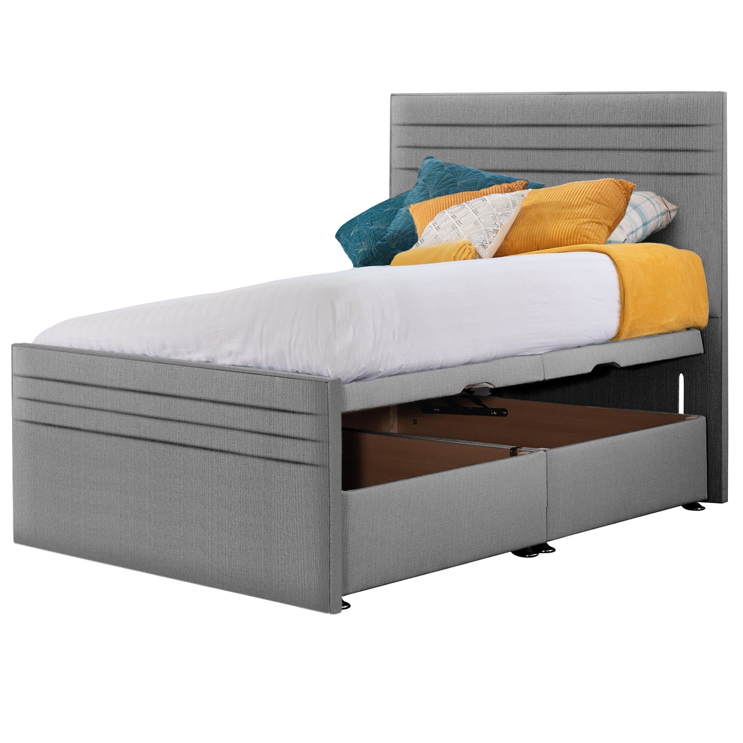 Style Chic Hybrid Fabric Small Double Bed - Storage Options Available