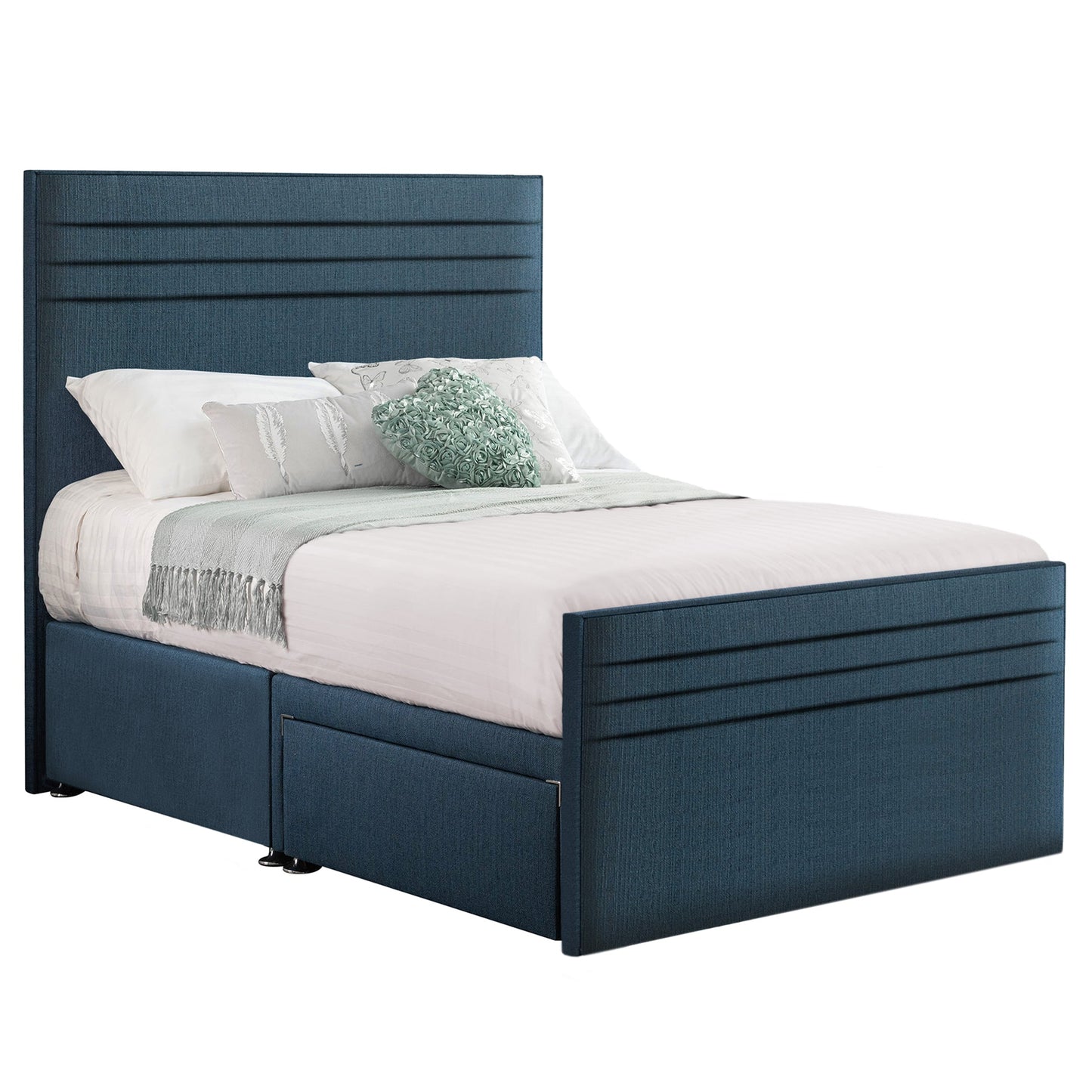 Style Chic Hybrid Fabric Small Double Bed - Storage Options Available