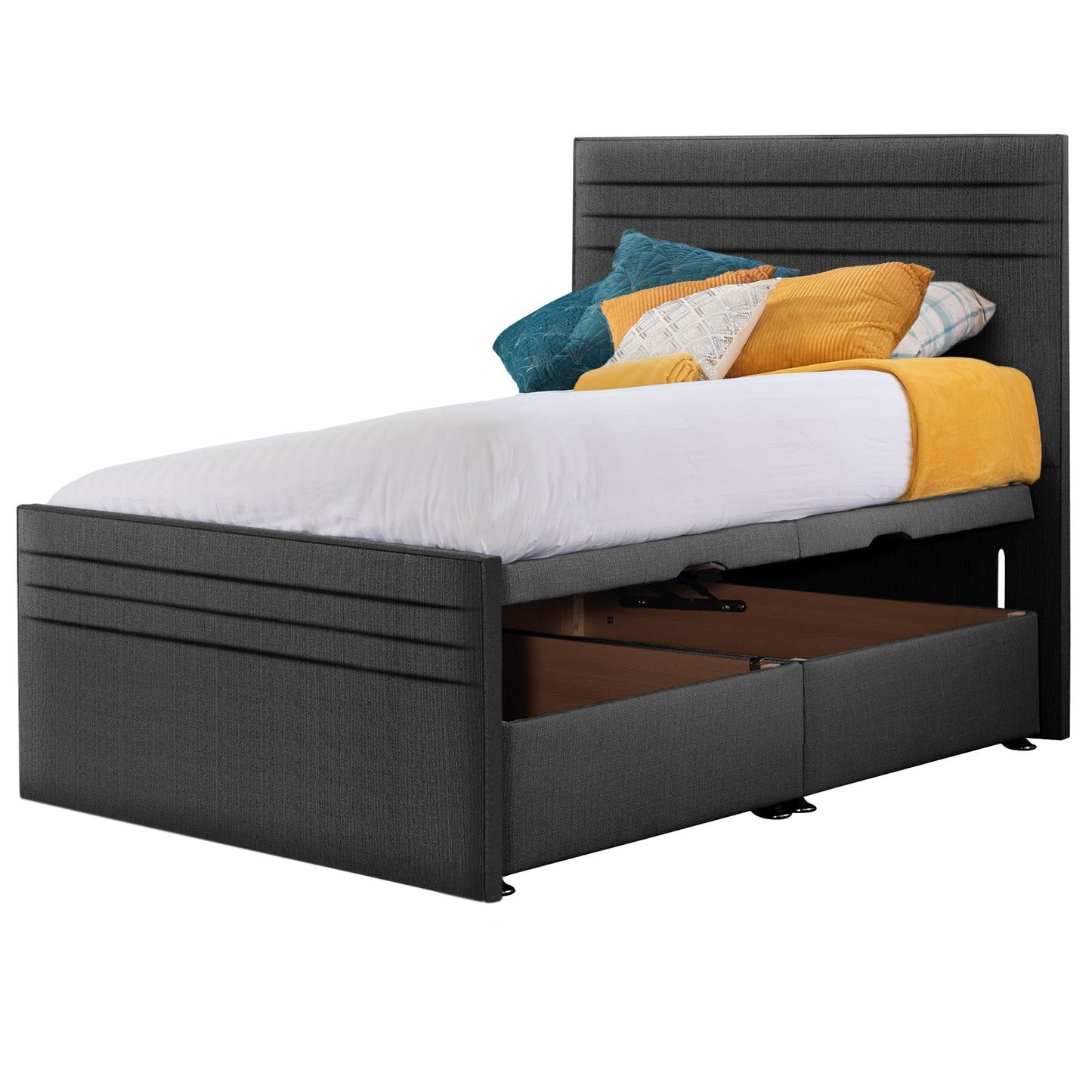 Style Chic Hybrid Fabric Small Double Bed - Storage Options Available
