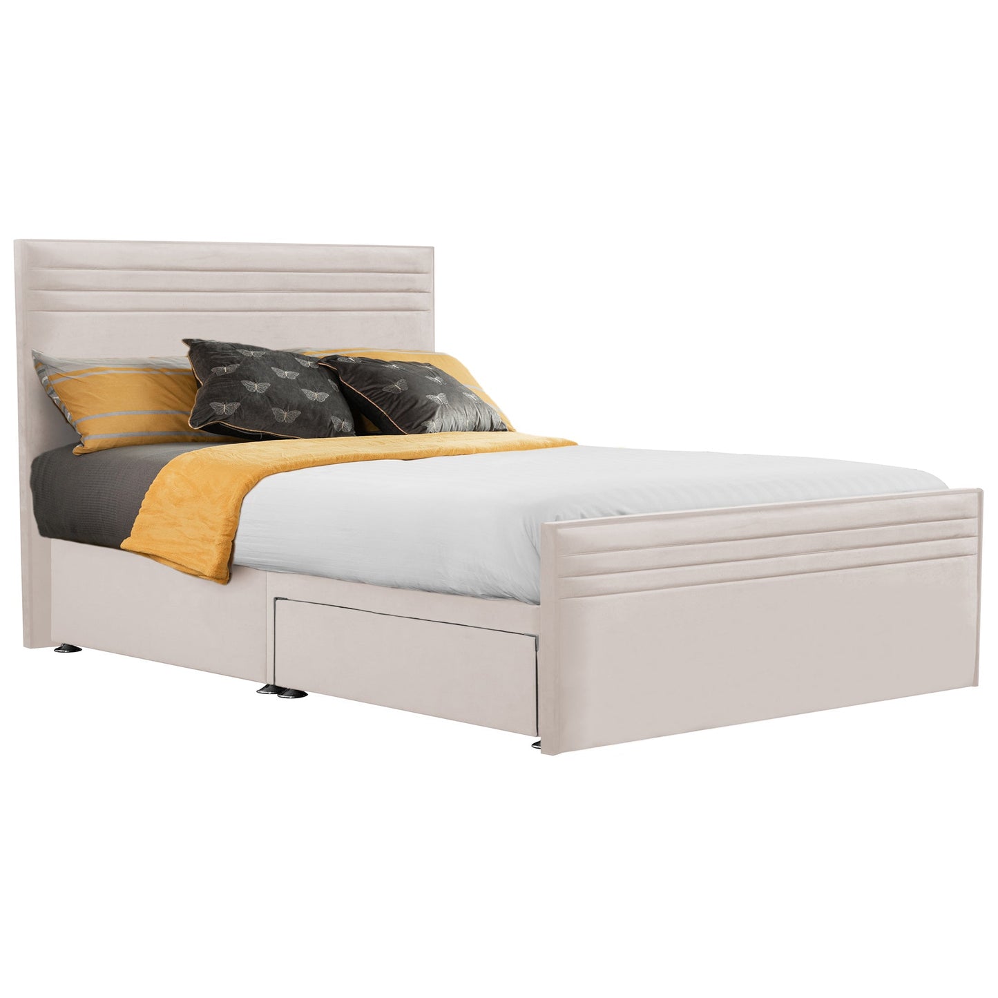Style Chic Hybrid Fabric Super King Bed - Storage Options Available