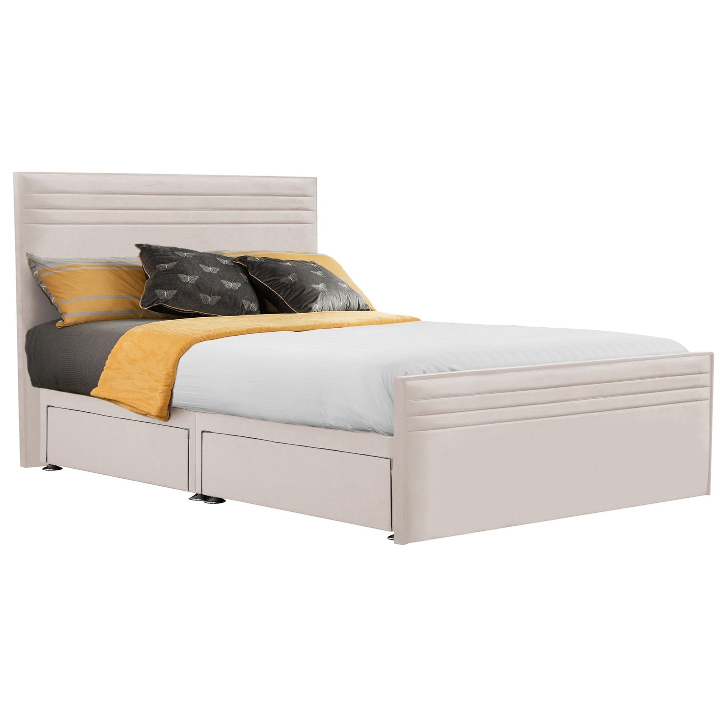 Style Chic Hybrid Fabric Super King Bed - Storage Options Available