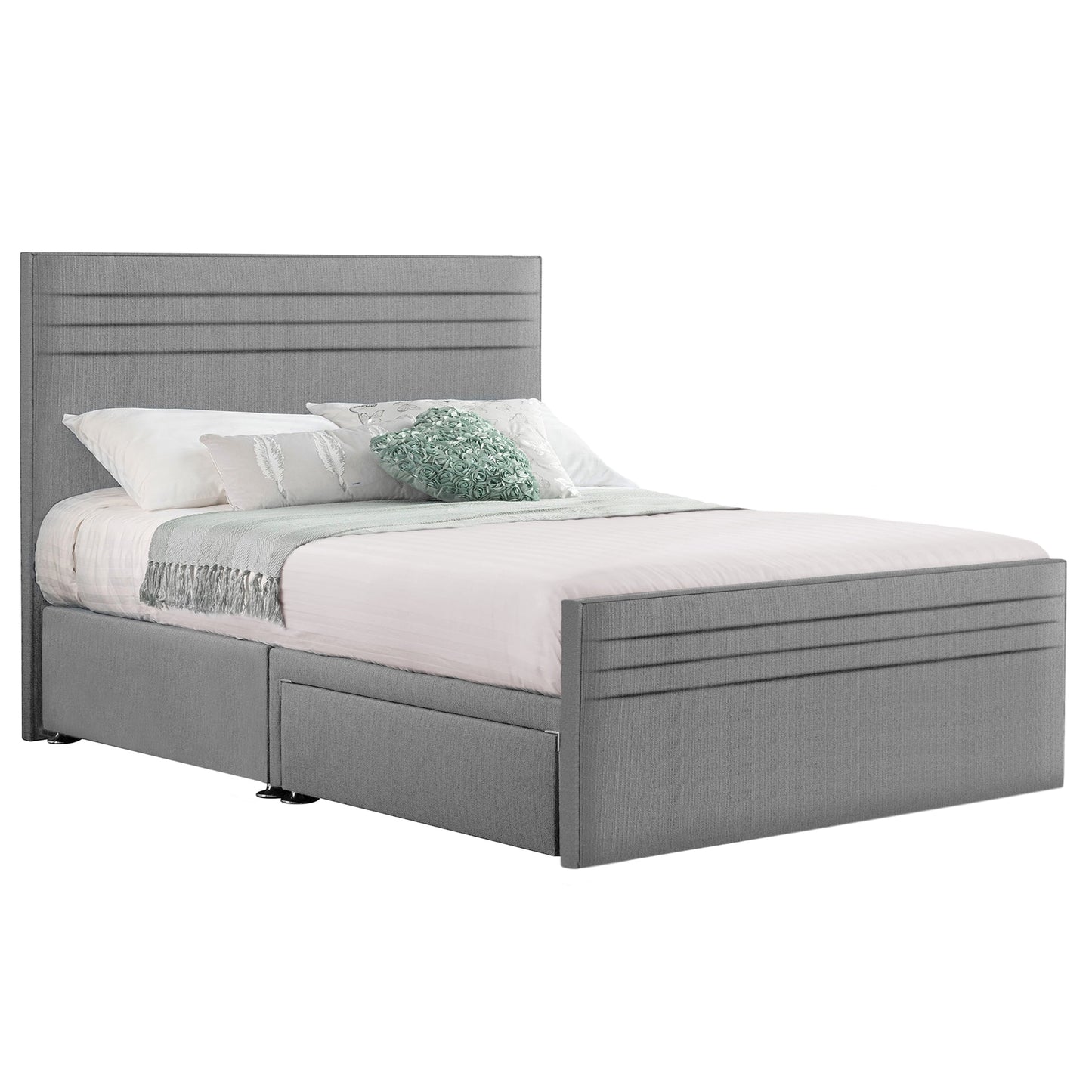 Style Chic Hybrid Fabric Super King Bed - Storage Options Available