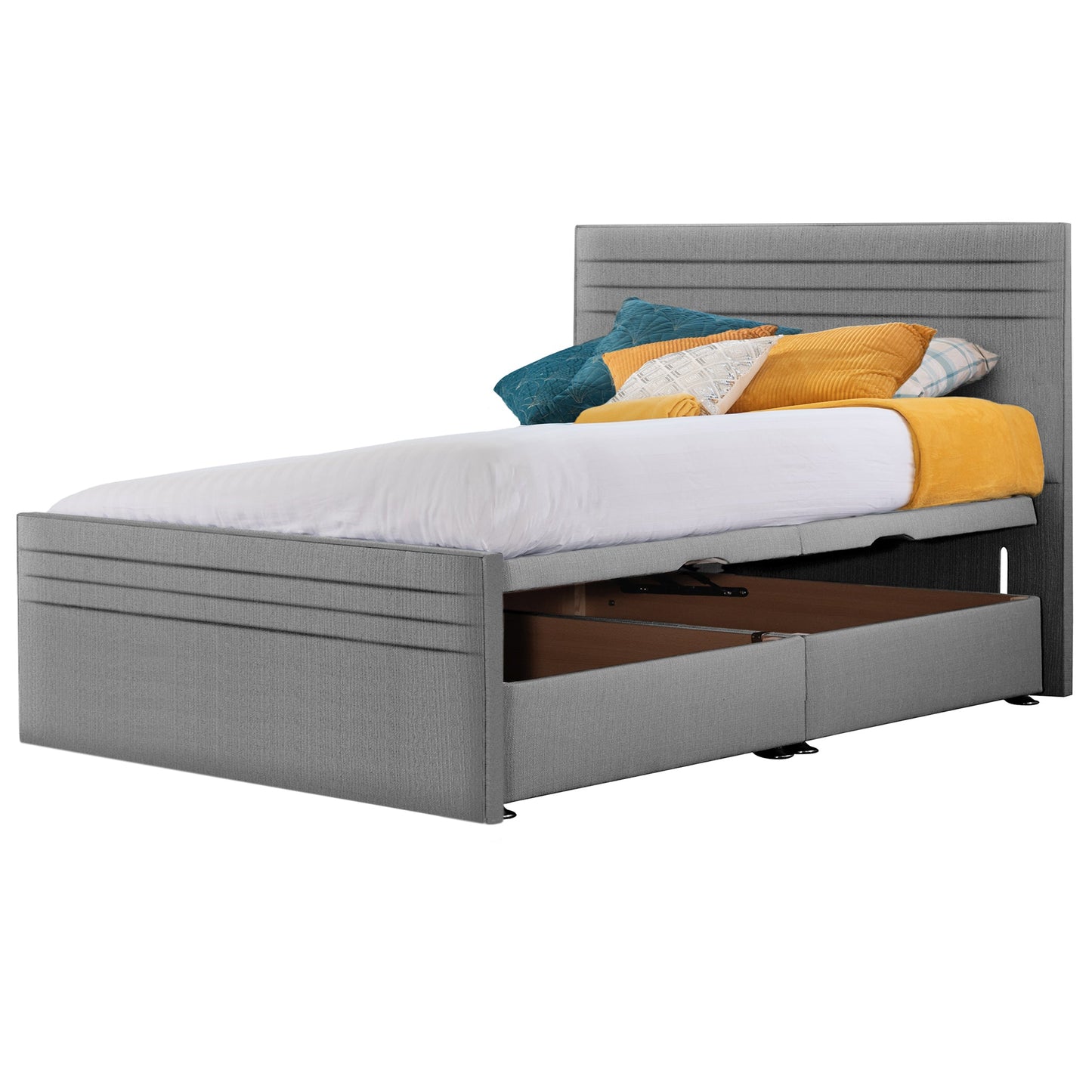 Style Chic Hybrid Fabric Super King Bed - Storage Options Available