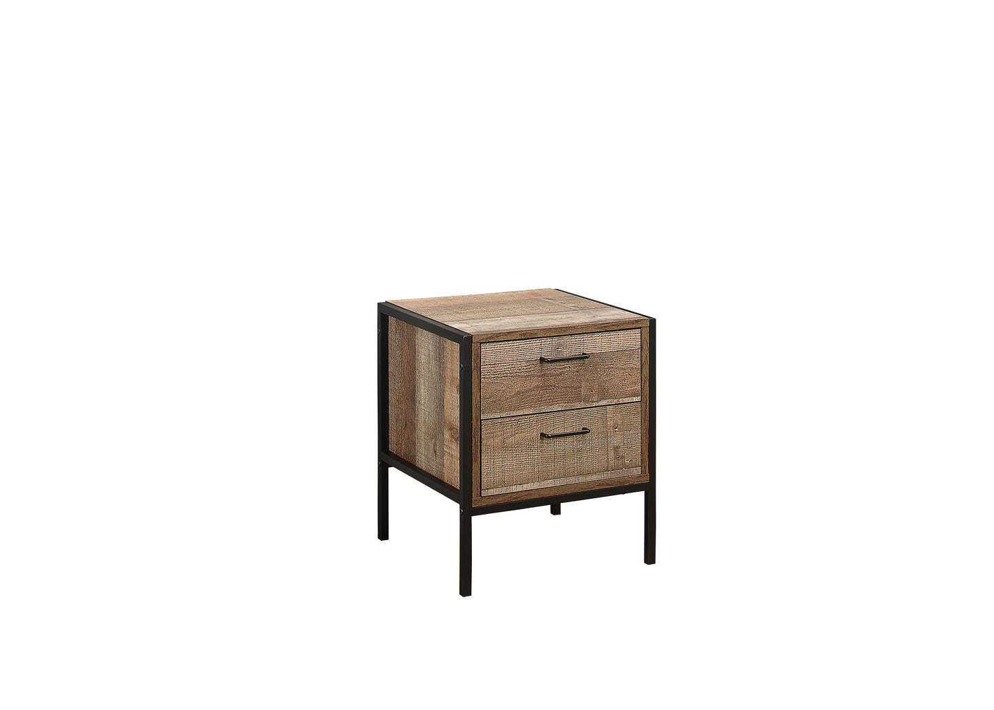 Urban 2-Drawer Bedside - Rustic Finish