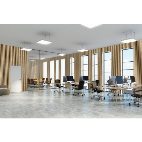 Classic Oak on Black Acoustic Wood Slat Wall Panel – 600mm x 2.4m | Soundproof & Decorative Paneling