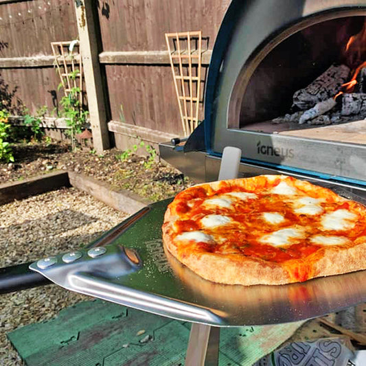 Igneus 12" Short-Handled Pizza Peel: Effortless Pizza Handling for Wood-Fired Ovens
